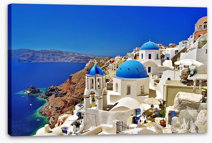 Santorini caldera coast