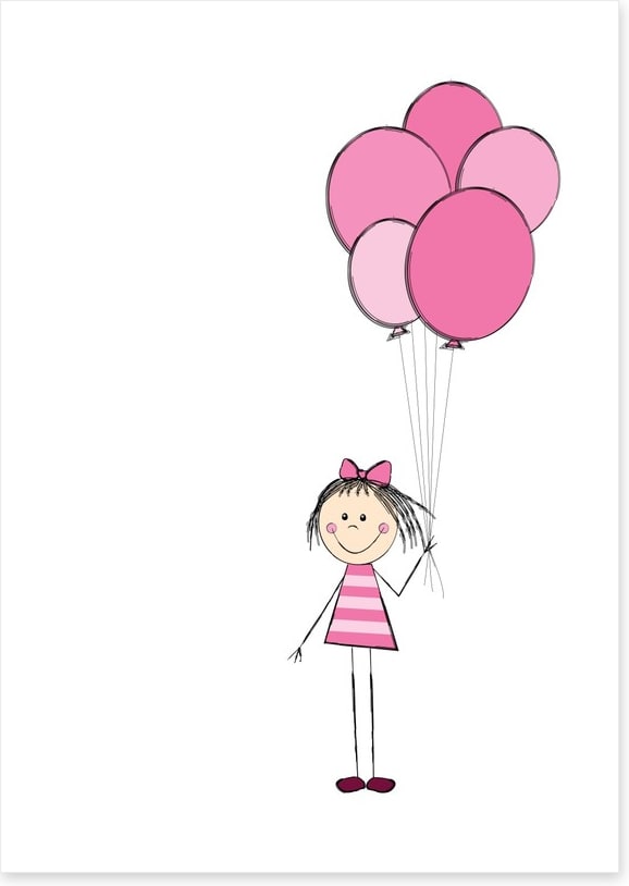 Pink balloon bunch