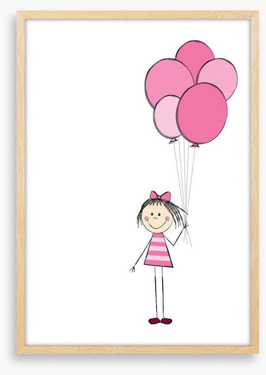 Pink balloon bunch