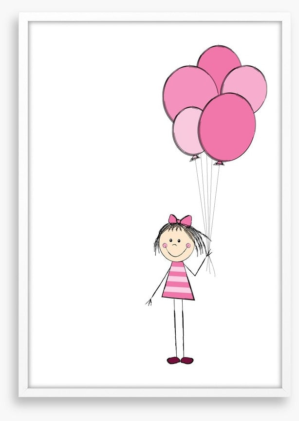 Pink balloon bunch