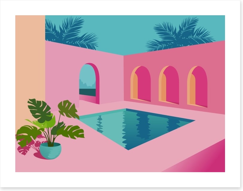 Planted by the pool
