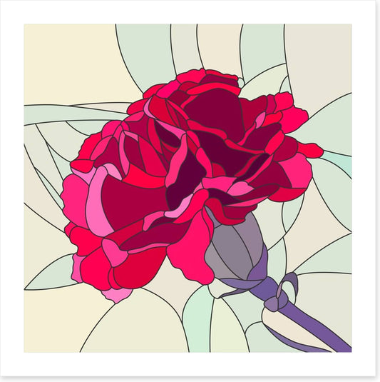 Red carnation mosaic