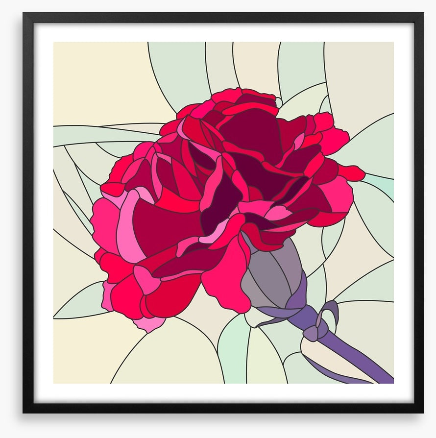 Red carnation mosaic