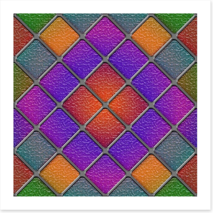 Purple diamond window