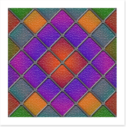 Purple diamond window