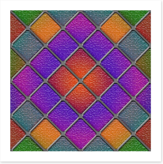 Purple diamond window