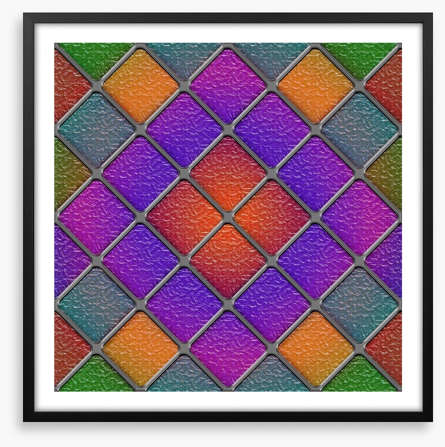 Purple diamond window