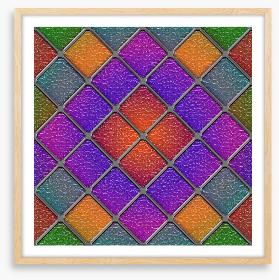 Purple diamond window