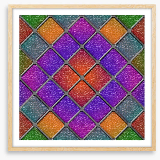 Purple diamond window
