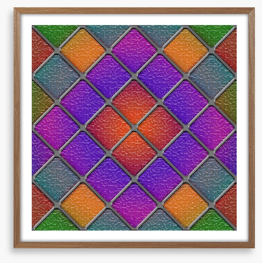 Purple diamond window