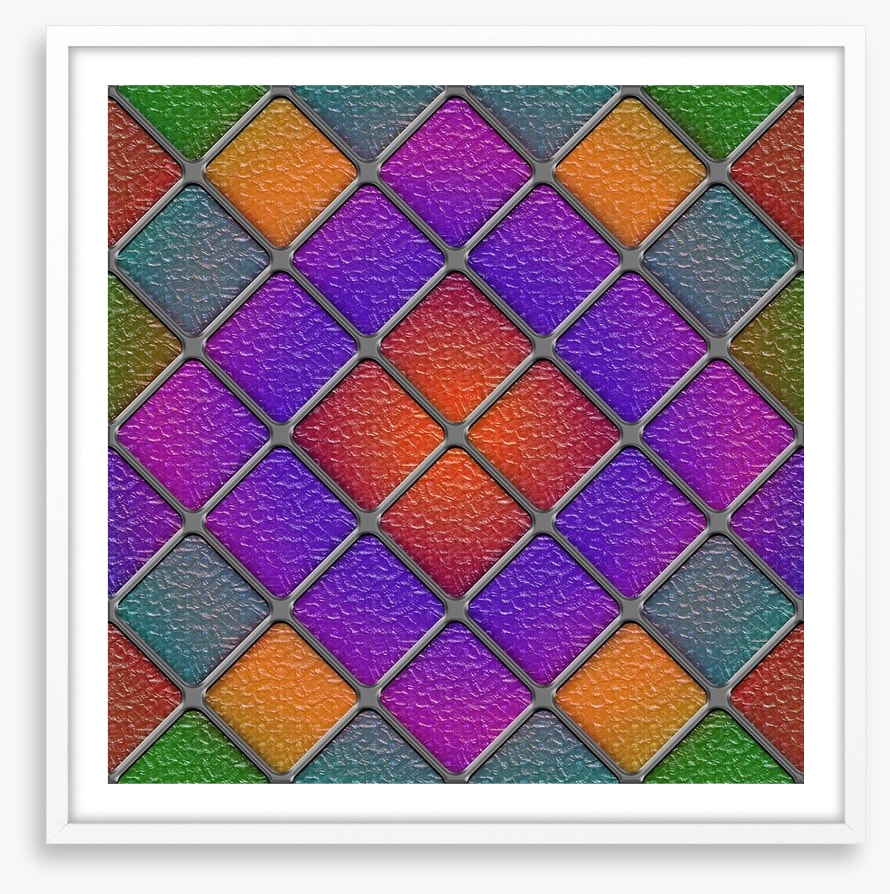 Purple diamond window
