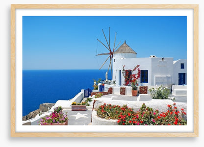 Oia windmill in Santorini, Greece