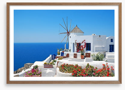 Oia windmill in Santorini, Greece