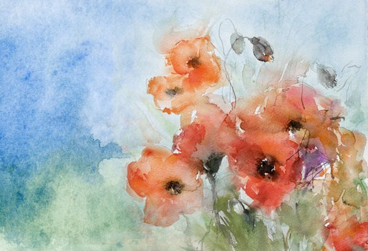 Poppies in the breeze