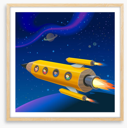 Pencil rocket to outerspace
