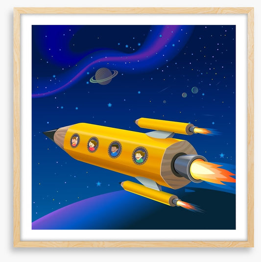 Pencil rocket to outerspace