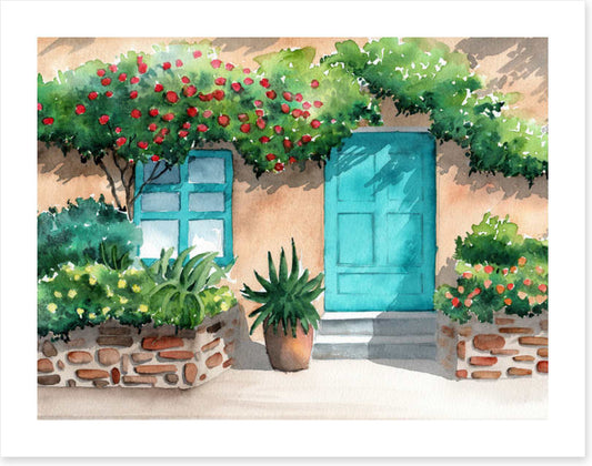 The turquoise door