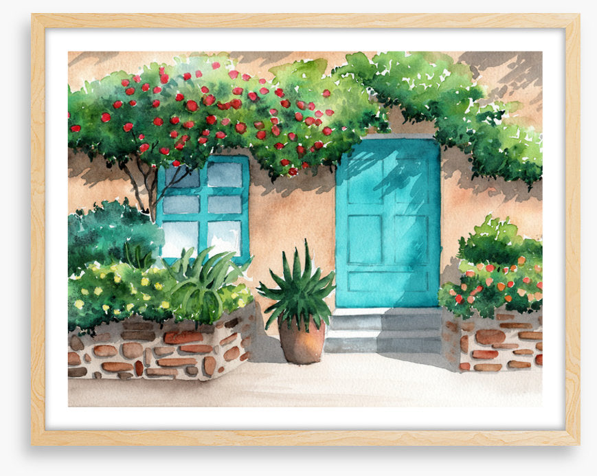 The turquoise door