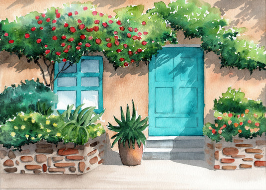 The turquoise door