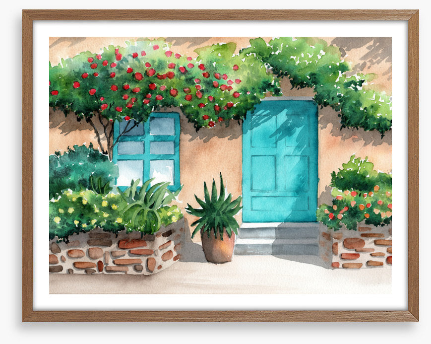 The turquoise door
