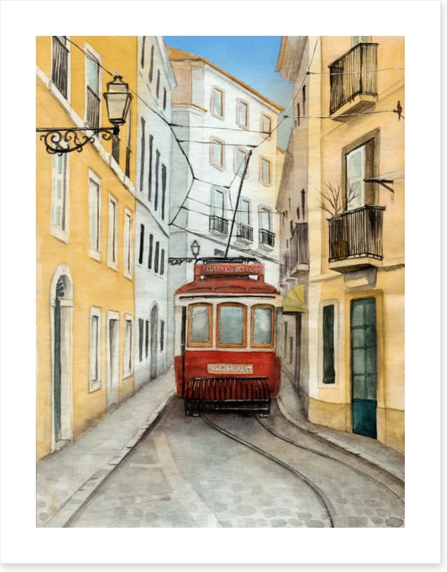 The old red tram