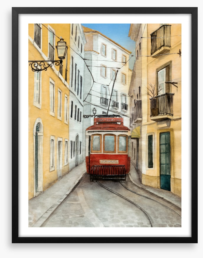 The old red tram