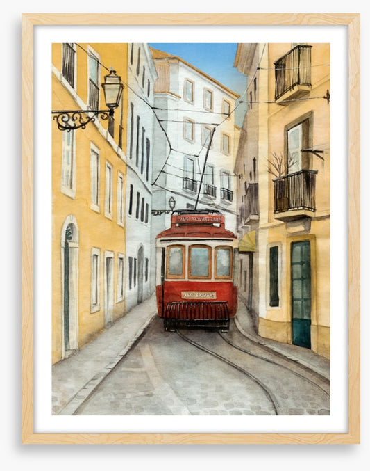 The old red tram