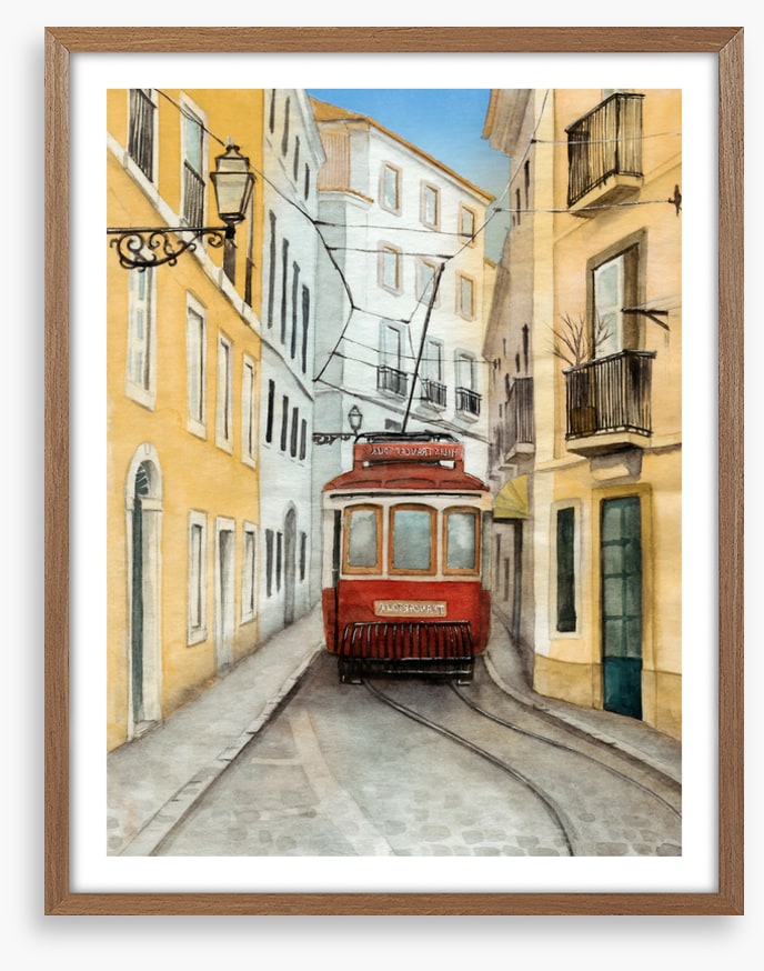 The old red tram
