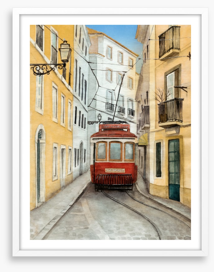 The old red tram