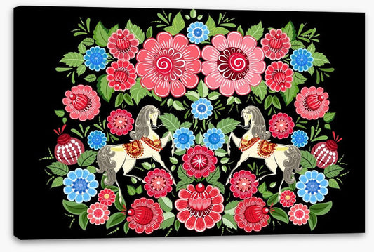Fairy horses in flowers