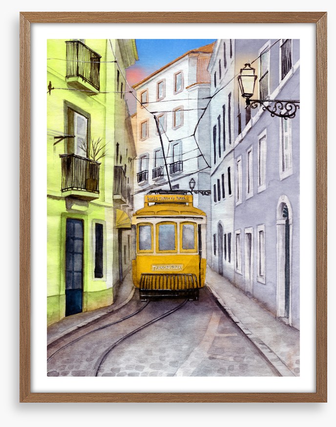 The old yellow tram
