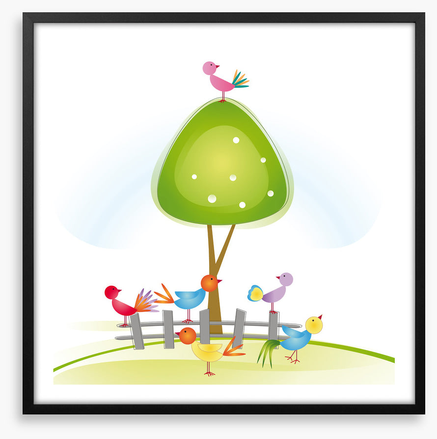 On the green tree