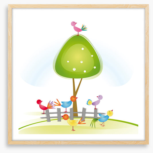 On the green tree