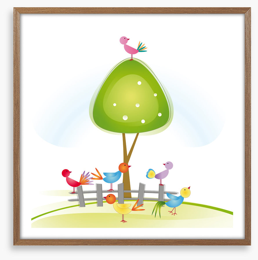 On the green tree