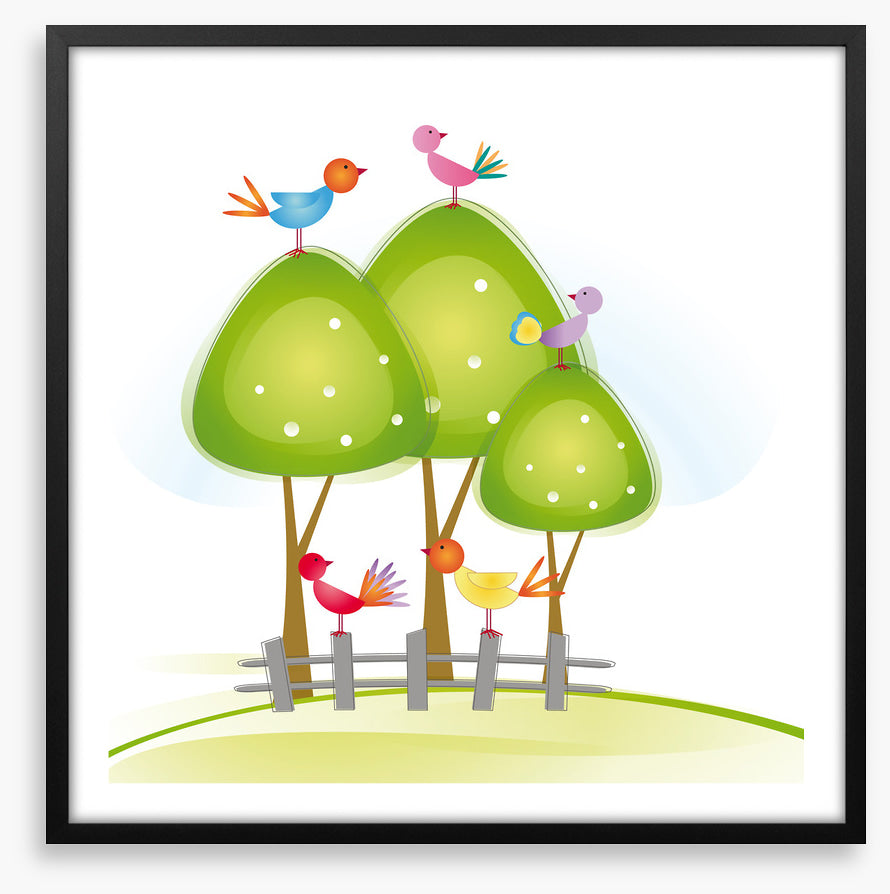 Green tree birds