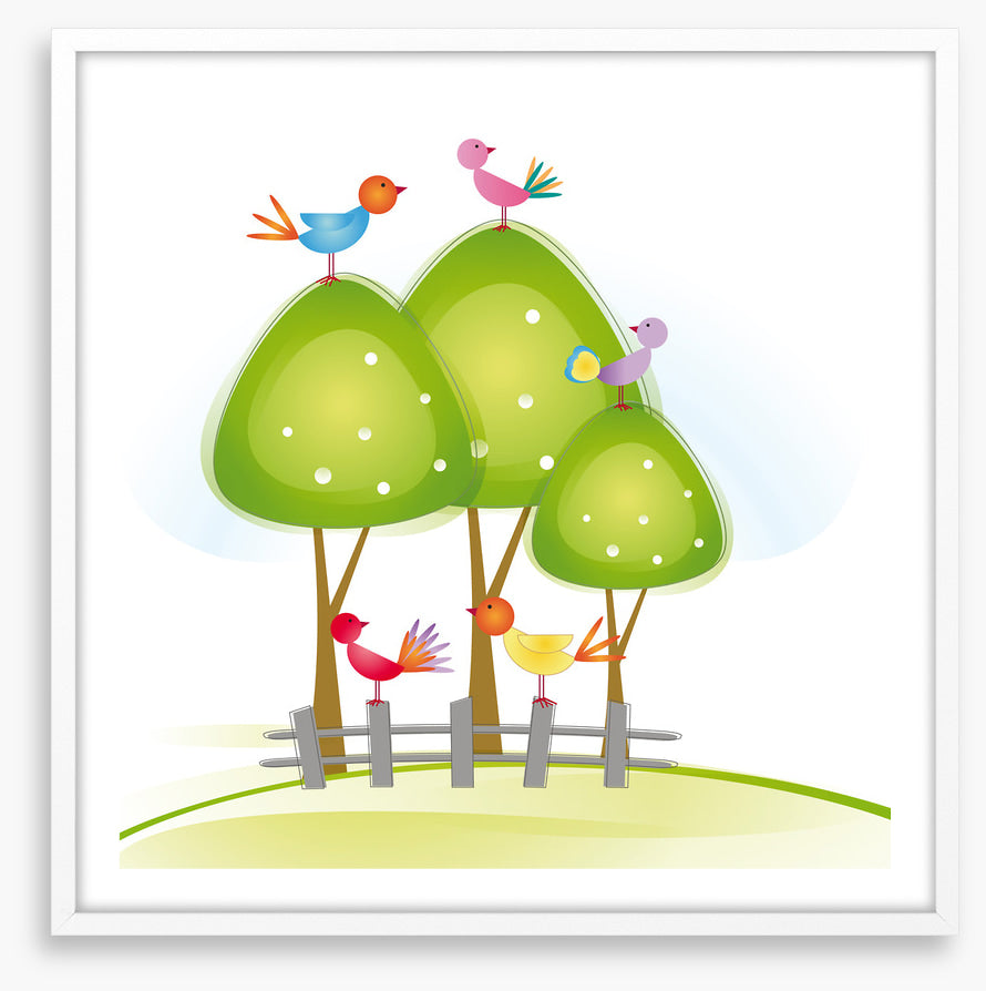 Green tree birds