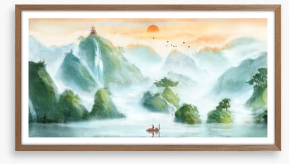 Fishing below the sunrise