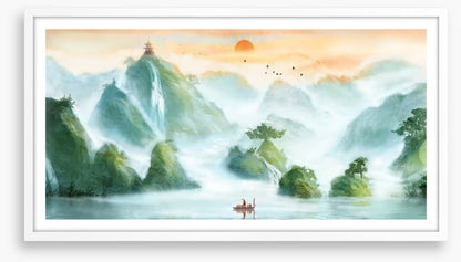 Fishing below the sunrise