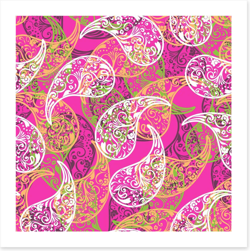 Pink paisley pop