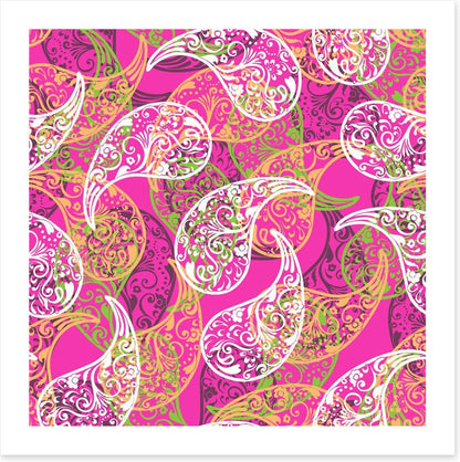 Pink paisley pop