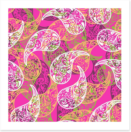 Pink paisley pop