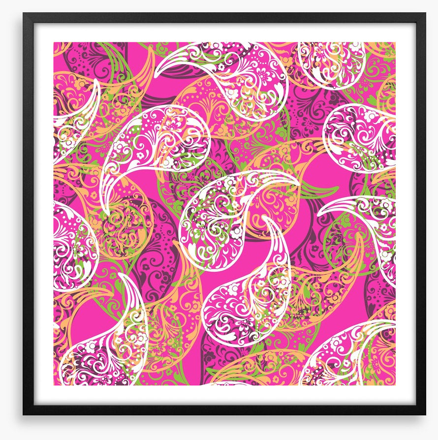 Pink paisley pop
