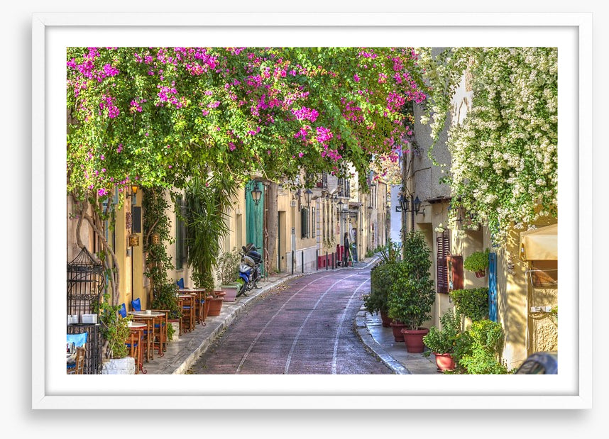 Traditional street in Plaka, Athens