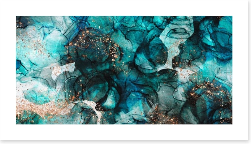 Intensely teal