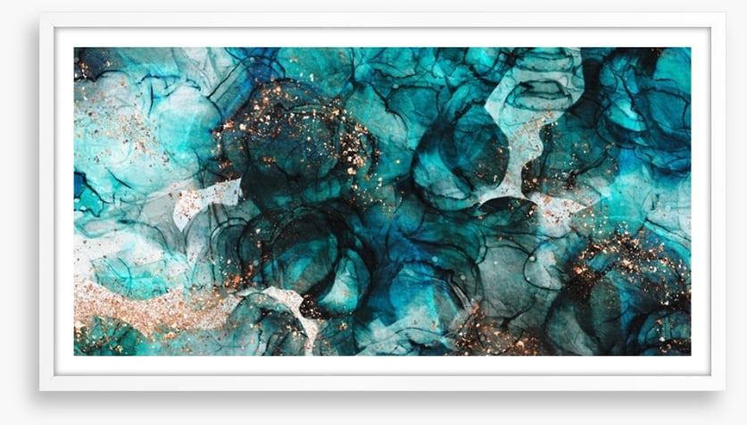 Intensely teal