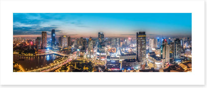 Ningbo nightfall panorama