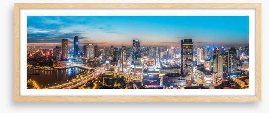Ningbo nightfall panorama