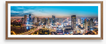 Ningbo nightfall panorama