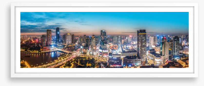 Ningbo nightfall panorama