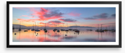 Sunrise and sailboats